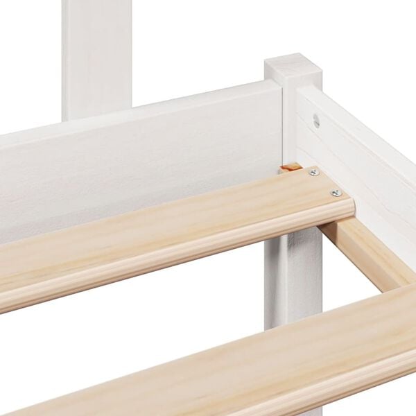 vidaXL Κρεβάτι Βιβλιοθήκη Χωρίς Στρώμα 140x200 εκ Μασίφ Ξύλο Πεύκο