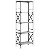 vidaXL Βιβλιοθήκη 5 Επιπέδων Γκρι Sonoma 59 x 35 x 171 εκ. Επεξ. Ξύλο