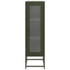 vidaXL Highboard Ελαιοπράσινο 36x39x123 cm Ατσάλι ψυχρής έλασης