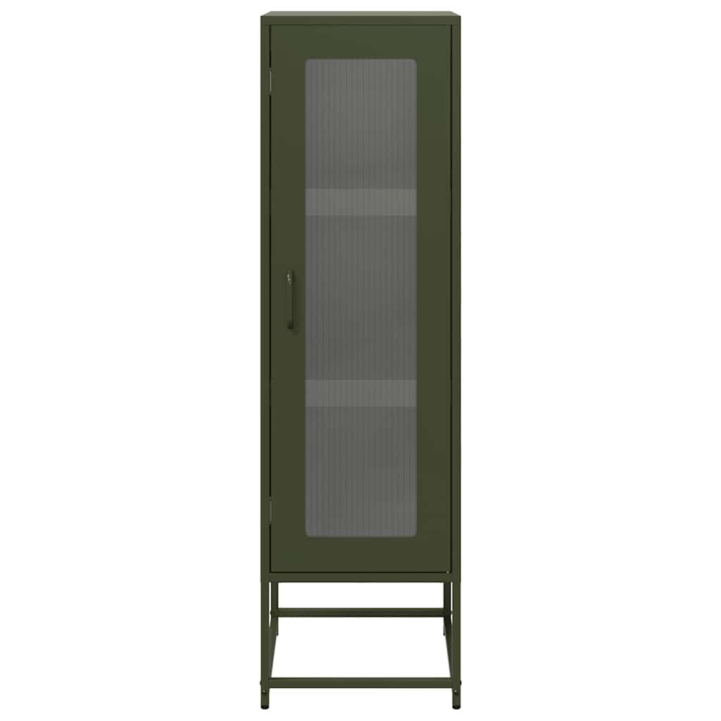 vidaXL Highboard Ελαιοπράσινο 36x39x123 cm Ατσάλι ψυχρής έλασης
