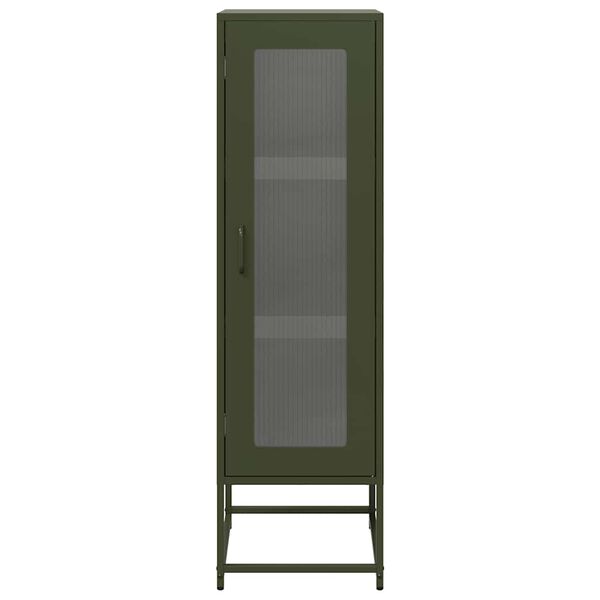 vidaXL Highboard Ελαιοπράσινο 36x39x123 cm Ατσάλι ψυχρής έλασης