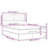 vidaXL Οθωμανικό κρεβάτι με στρώμα Μαύρο 140x190cm Συνθετικό δέρμα