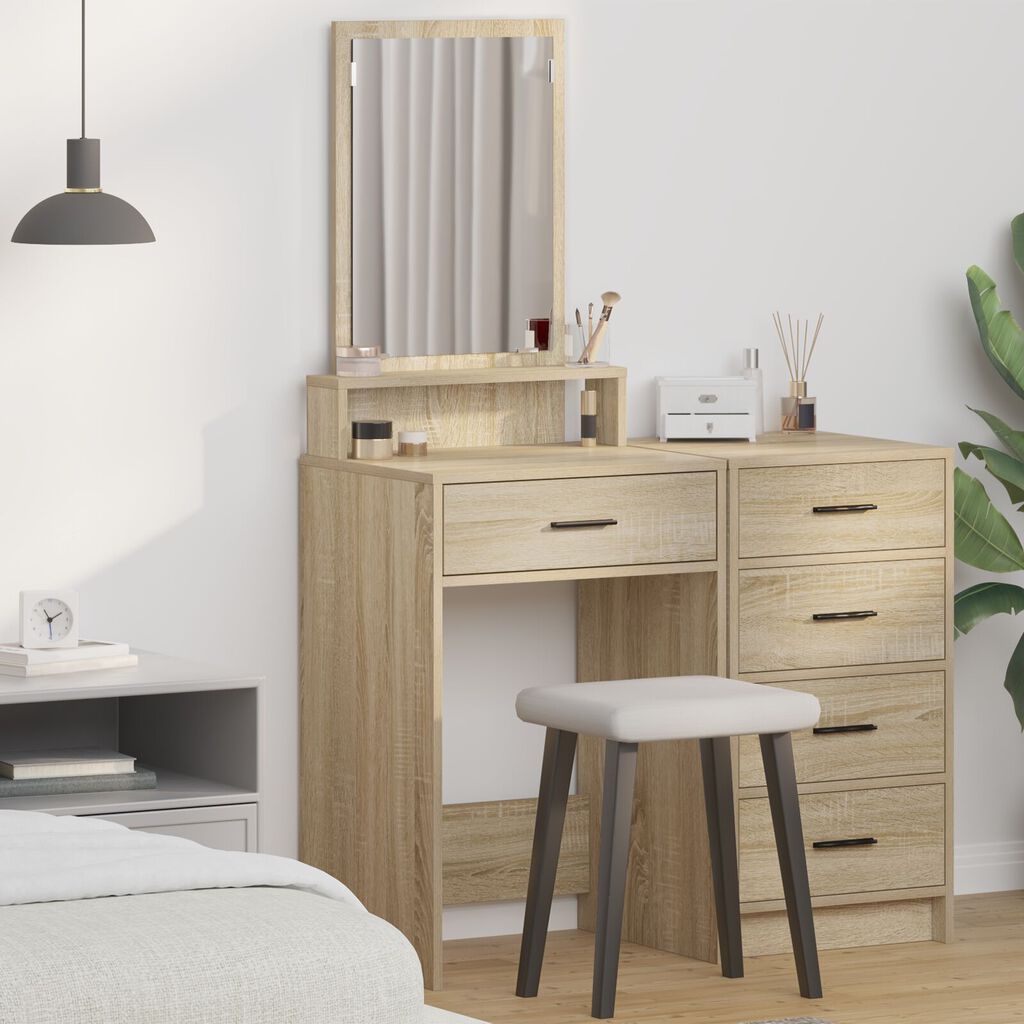 vidaXL Τουαλέτα με Συρτάρια Σομόνα Δρυς 50x41x140 εκ