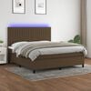 vidaXL &Kappa;&rho;&epsilon;&beta;ά&tau;&iota; Boxspring &mu;&epsilon; &Sigma;&tau;&rho;ώ&mu;&alpha; & LED &Sigma;&kappa;.&Kappa;&alpha;&phi;έ 160x200&epsilon;&kappa;. &Upsilon;&phi;&alpha;&sigma;&mu;ά&tau;&iota;&nu;&omicron;