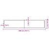 vidaXL Επιφ Τραπεζιού Αν Καφέ 200x40x(2-6)εκ.Ακατέργ. Μασίφ Ξύλο Δρυός