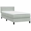 vidaXL Box Spring κρεβάτι με στρώμα ανοιχτό γκρι 90x210 cm Βελούδινο