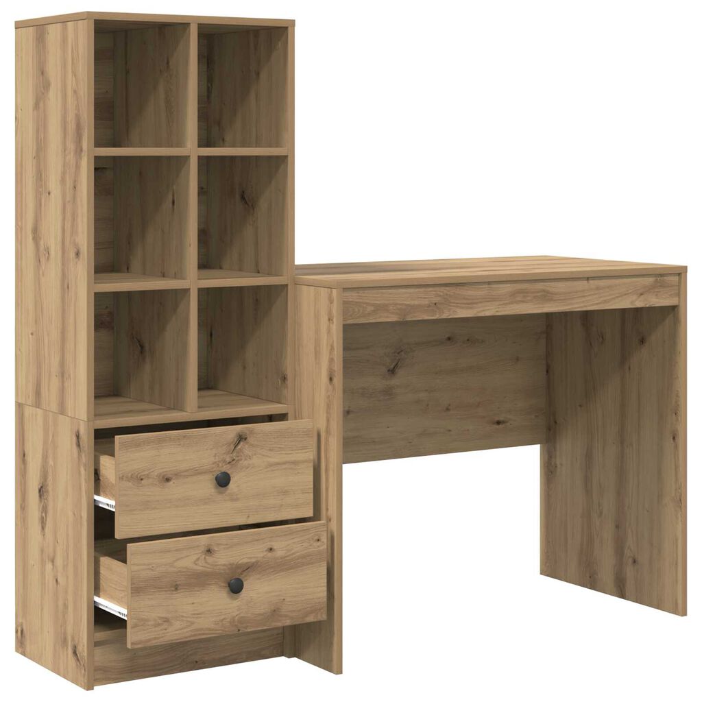 vidaXL Γραφείο με Αποθήκευση Artisan Oak Επεξεργασμένο Ξύλο