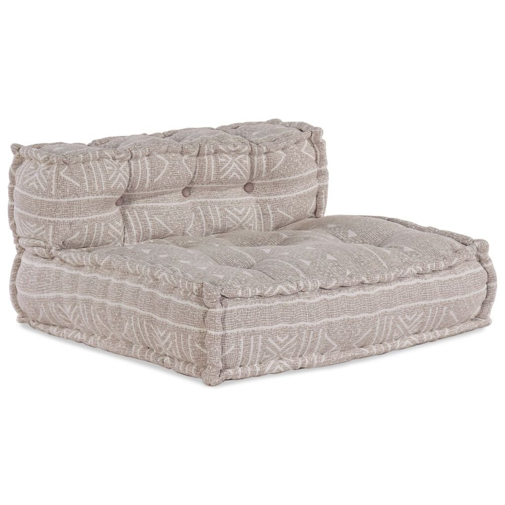 vidaXL Modular Pouffe Ανοιχτό Καφέ 70x70x54 Ύφασμα