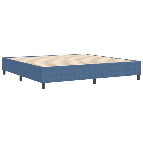vidaXL Κρεβάτι με ελατήρια Μπλε 200 x 200 cm Βελούδο