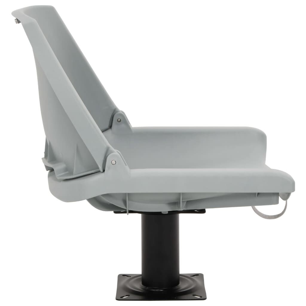 vidaXL Κάθισμα Σκάφους Πτυσσόμ. 2 τεμ. Γκρι 48x51x41 εκ Χωρίς Μαξιλάρι