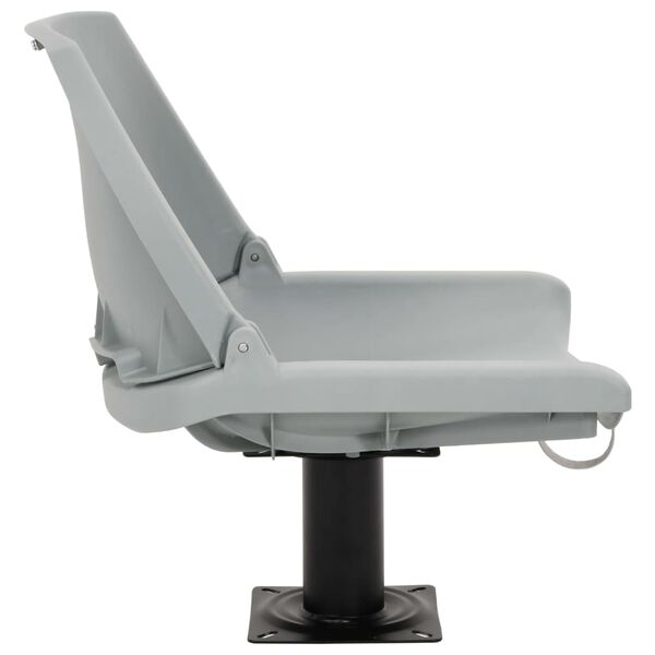 vidaXL Κάθισμα Σκάφους Πτυσσόμ. 2 τεμ. Γκρι 48x51x41 εκ Χωρίς Μαξιλάρι