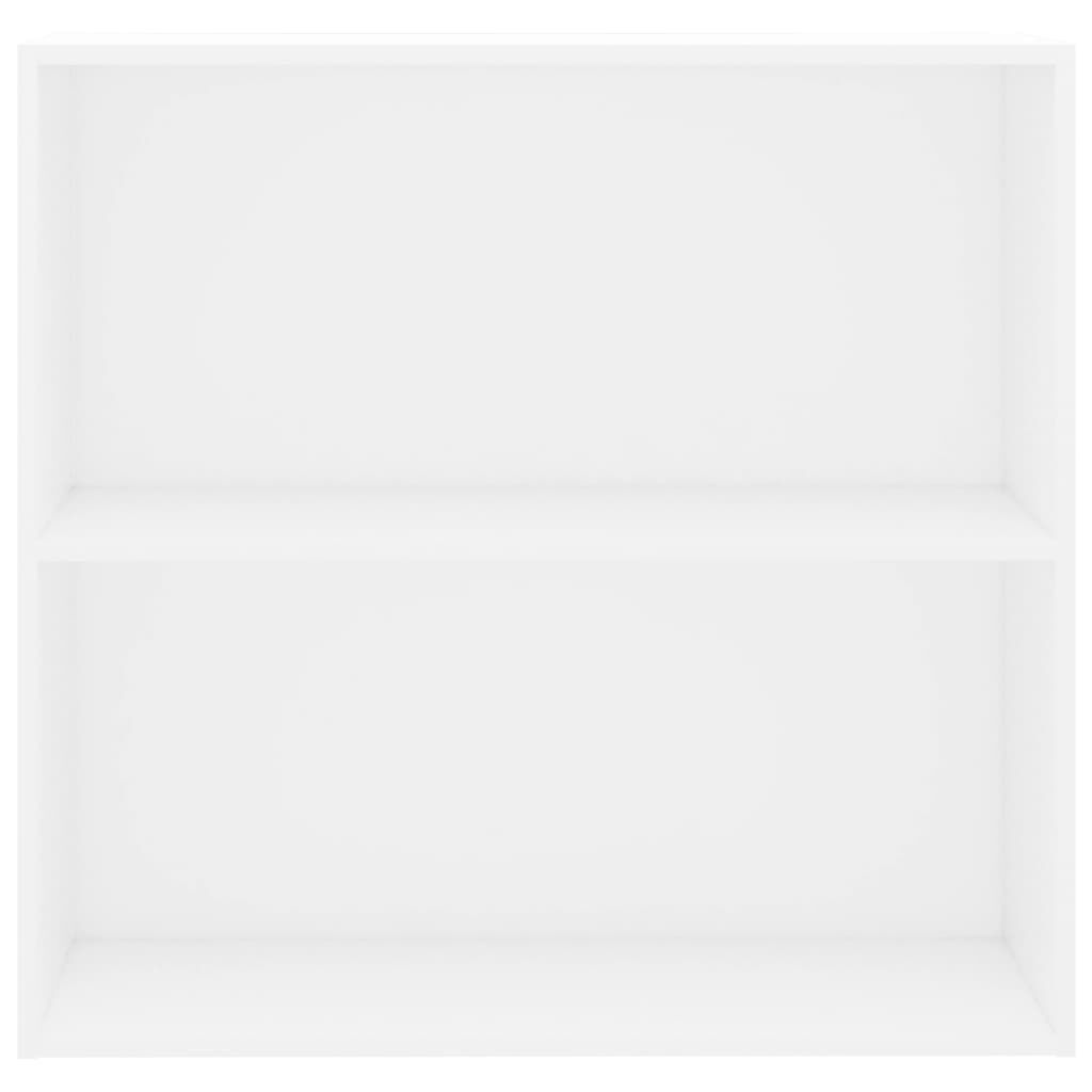 vidaXL Βιβλιοθήκη με 2 Ράφια Λευκή 80x30x76,5 εκ. από Επεξ. Ξύλο