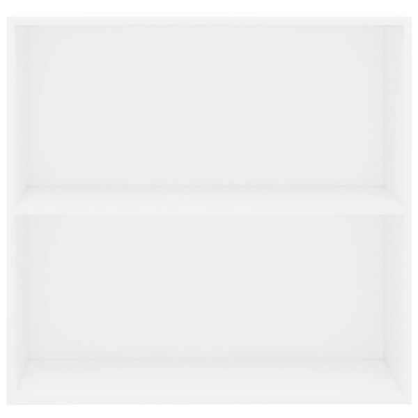 vidaXL Βιβλιοθήκη με 2 Ράφια Λευκή 80x30x76,5 εκ. από Επεξ. Ξύλο