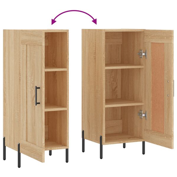 vidaXL Ντουλάπι Sonoma Δρυς 34,5x34x90 εκ. από Επεξεργασμένο Ξύλο