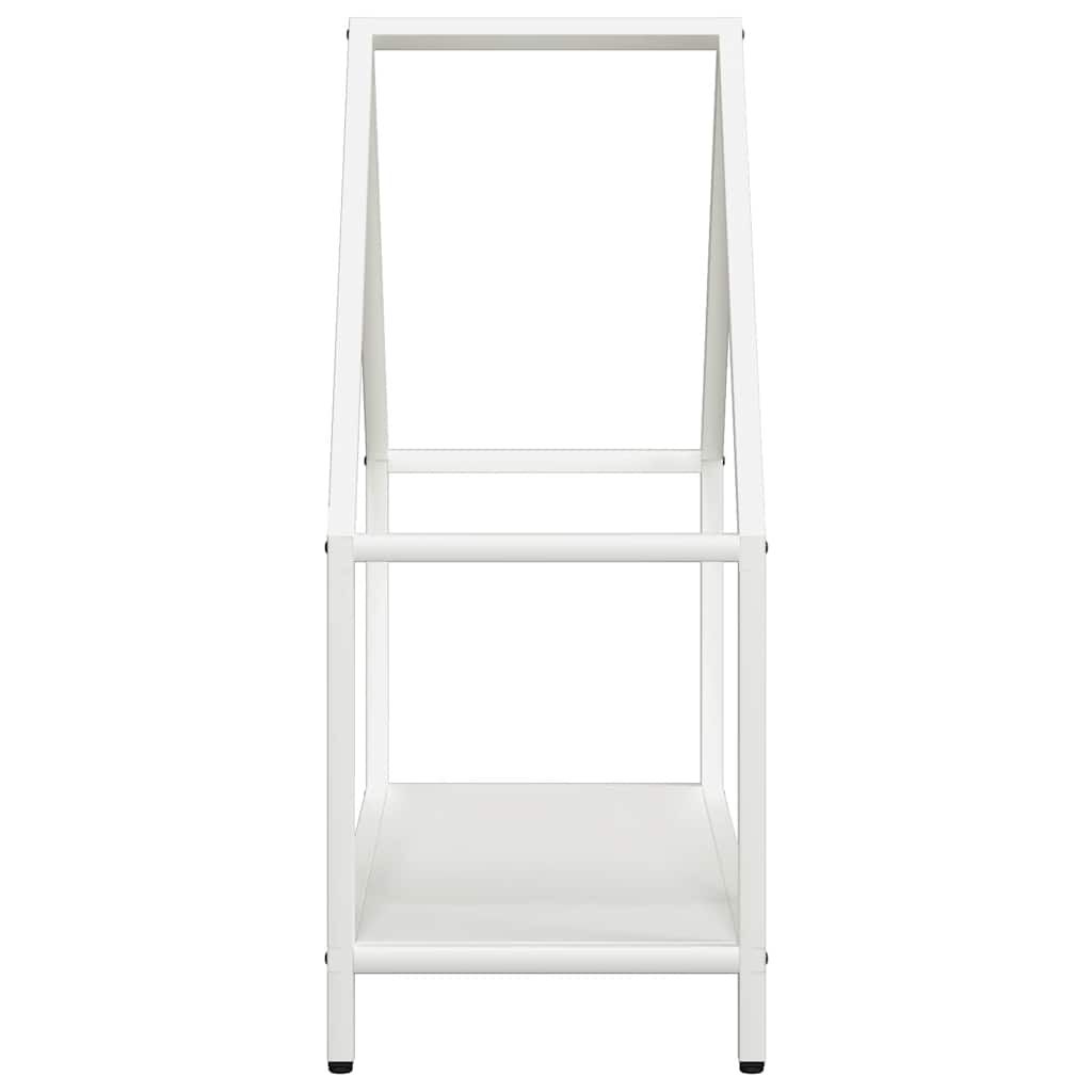 vidaXL Ράφι για καυσόξυλα Λευκό 60x25x60 cm Ατσάλι ψυχρής έλασης
