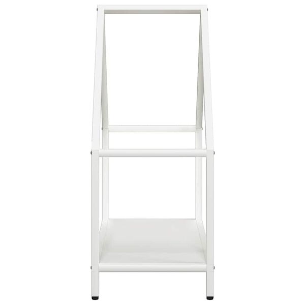 vidaXL Ράφι για καυσόξυλα Λευκό 60x25x60 cm Ατσάλι ψυχρής έλασης