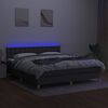 vidaXL &Kappa;&rho;&epsilon;&beta;ά&tau;&iota; Boxspring &mu;&epsilon; &Sigma;&tau;&rho;ώ&mu;&alpha; & LED &Sigma;&kappa;.&Gamma;&kappa;&rho;&iota; 160x200 &epsilon;&kappa; &Upsilon;&phi;&alpha;&sigma;&mu;ά&tau;&iota;&nu;&omicron;