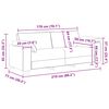 vidaXL Καναπές με μαξιλάρι Taupe 219 x 77 x 82 εκ ύφασμα