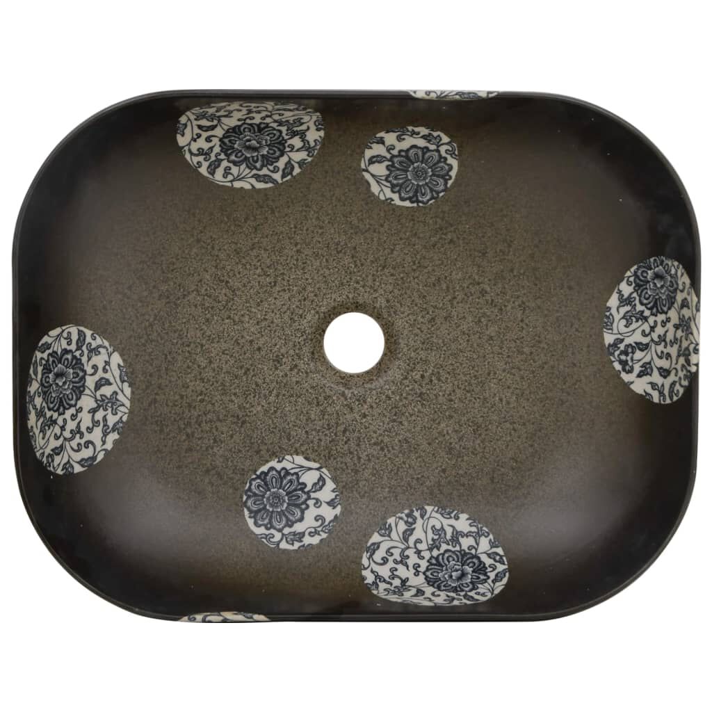 vidaXL Νιπτήρας Ορθογώνιος Πολύχρωμος 48x37,5x13,5 εκ. Κεραμικός