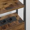 vidaXL Κεφαλάρι με ράφι Καπνιστή δρυς 75 cm Επεξεργασμένο ξύλο