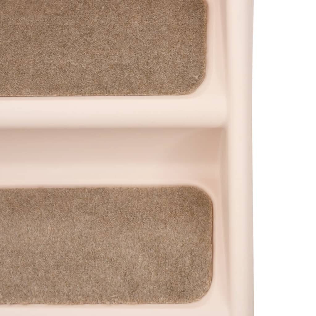 vidaXL Σκαλάκια για Σκύλους Πτυσσόμενα Κρεμ 62 x 40 x 49,5 εκ.