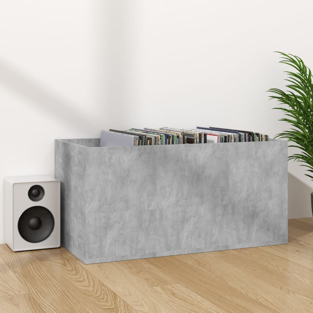 vidaXL Έπιπλο Δίσκων Βινυλίου Γκρι Σκυρ. 71x34x36 εκ. Επεξεργ. Ξύλο