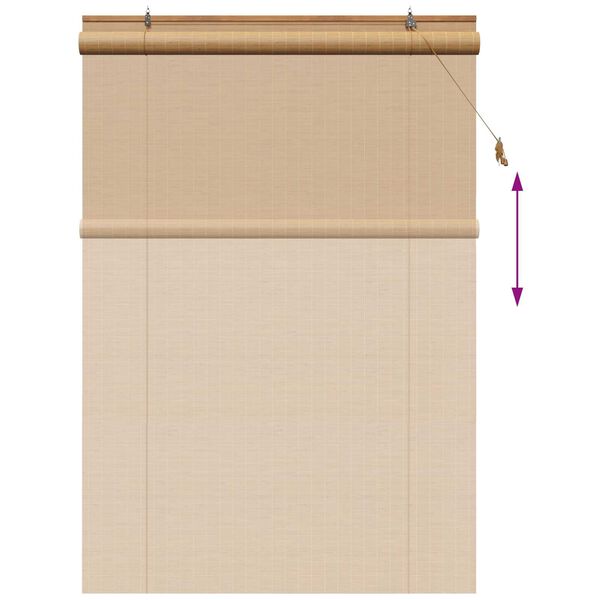 vidaXL Ρολά και Σκίες Παραθύρων Ανοιχτό καφέ 150 x 220 cm Μπαμπού