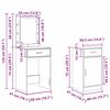 vidaXL Τραπέζι περιποίησης με συρτάρι 3 pcs Μαύρο 50 x 41 x 135 εκ