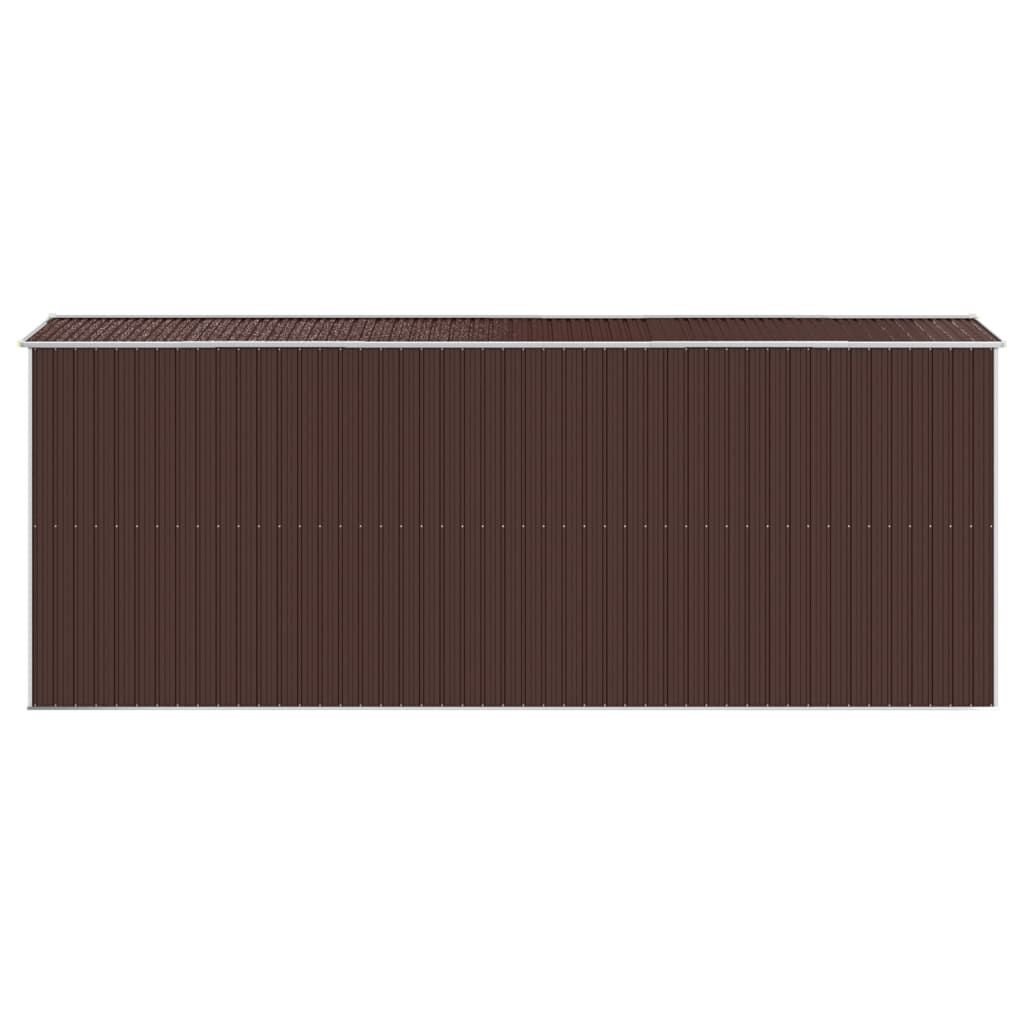 vidaXL Αποθήκη Κήπου Σκούρο καφέ 192x523x223 εκ. Γαλβανισμένο Ατσάλι
