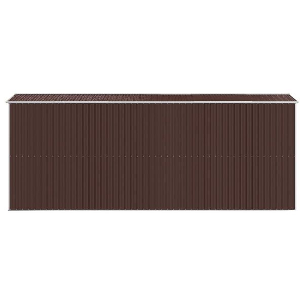 vidaXL Αποθήκη Κήπου Σκούρο καφέ 192x523x223 εκ. Γαλβανισμένο Ατσάλι