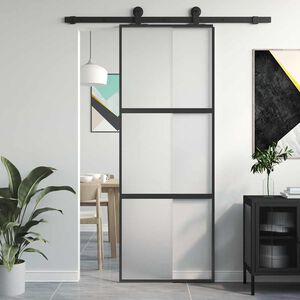 vidaXL &Sigma;&upsilon;&rho;ό&mu;&epsilon;&nu;&eta; &Pi;ό&rho;&tau;&alpha; &Mu;&alpha;ύ&rho;&eta; 76 x 205 &epsilon;&kappa;. &alpha;&pi;ό &Psi;&eta;&mu;έ&nu;&omicron; &Gamma;&upsilon;&alpha;&lambda;ί / &Alpha;&lambda;&omicron;&upsilon;&mu;ί&nu;&iota;&omicron;