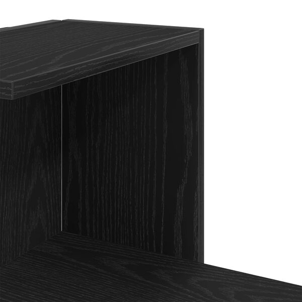 vidaXL Γωνιακή Ράφια με ράφι Μαύρη δρυς 36.5 x 36.5 x 140 εκ.