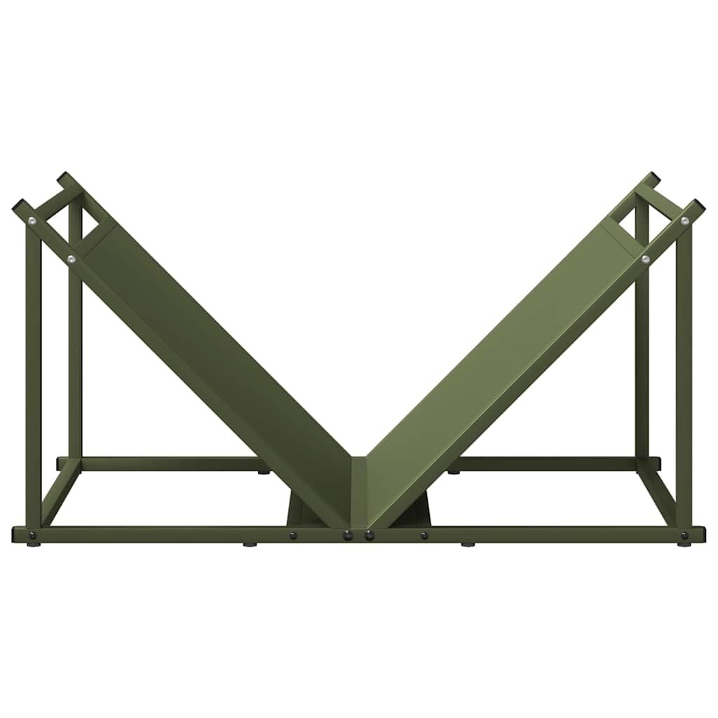 vidaXL Ράφι Καυσόξυλων 70x43x34,5 εκ. Χάλυβας ψυχρής έλασης
