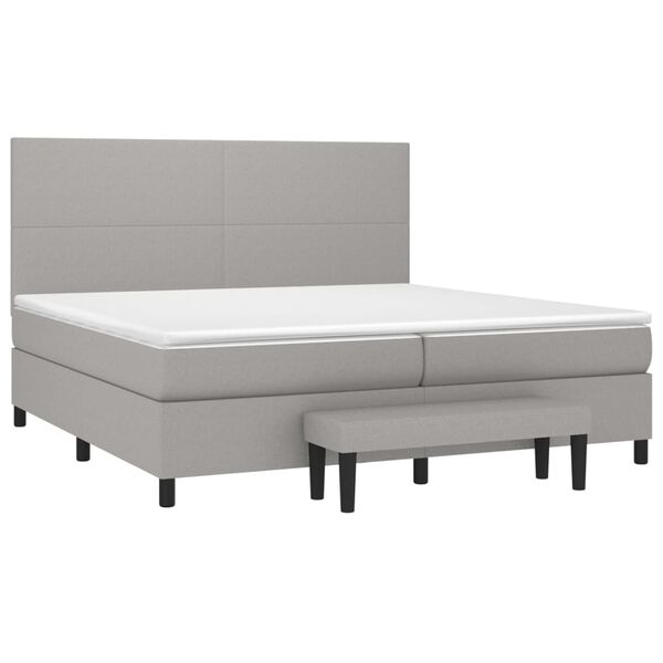 vidaXL &Kappa;&rho;&epsilon;&beta;ά&tau;&iota; Boxspring &mu;&epsilon; &Sigma;&tau;&rho;ώ&mu;&alpha; &Alpha;&nu;&omicron;&iota;&chi;&tau;ό &Gamma;&kappa;&rho;&iota; 200x200 &epsilon;&kappa;. &Upsilon;&phi;&alpha;&sigma;&mu;ά&tau;&iota;&nu;&omicron;