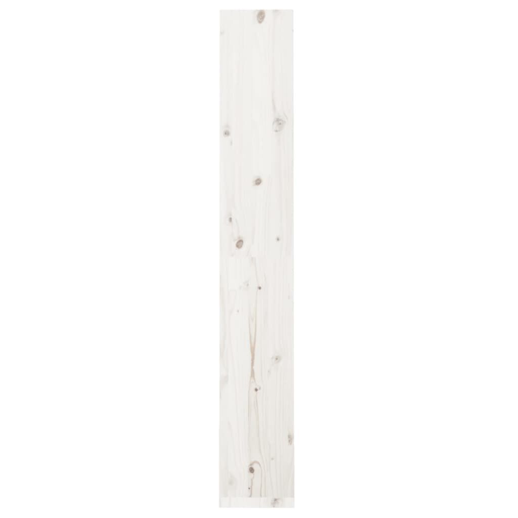 vidaXL Βιβλιοθήκη/Διαχωριστικό Χώρου Λευκή 60x30x199,5 εκ. Μασίφ Πεύκο