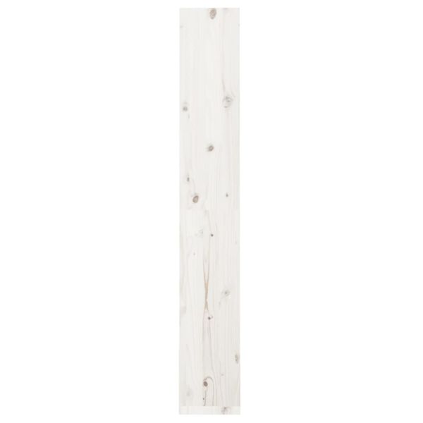vidaXL Βιβλιοθήκη/Διαχωριστικό Χώρου Λευκή 60x30x199,5 εκ. Μασίφ Πεύκο
