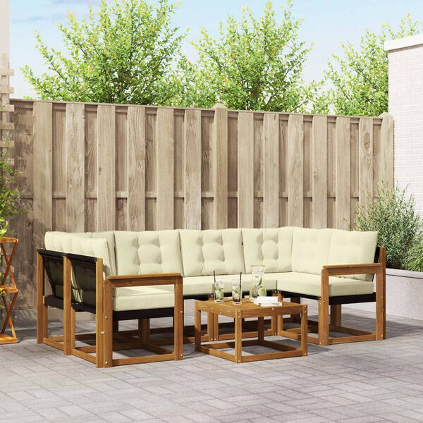 vidaXL &Sigma;&epsilon;&iota;&rho;ά &Kappa;&alpha;&nu;&alpha;&pi;έ &Epsilon;&xi;&omega;&tau;&epsilon;&rho;&iota;&kappa;&omicron;ύ &mu;&epsilon; &mu;&alpha;&xi;&iota;&lambda;ά&rho;&iota; 7 pcs &Phi;&upsilon;&sigma;&iota;&kappa;ό &kappa;&alpha;&iota; &Kappa;&rho;έ&mu;&alpha;