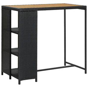 vidaXL &Tau;&rho;&alpha;&pi;έ&zeta;&iota; &Mu;&pi;&alpha;&rho; &mu;&epsilon; &Rho;ά&phi;&iota;&alpha; &Mu;&alpha;ύ&rho;&omicron; 120x60x110 &epsilon;&kappa;. &alpha;&pi;ό &Sigma;&upsilon;&nu;&theta;&epsilon;&tau;&iota;&kappa;ό &Rho;&alpha;&tau;ά&nu;