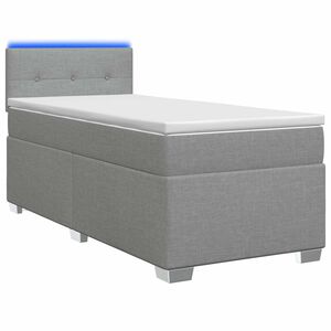vidaXL &Kappa;&rho;&epsilon;&beta;ά&tau;&iota; Box Spring &mu;&epsilon; &Sigma;&tau;&rho;ώ&mu;&alpha; &kappa;&alpha;&iota; LED &Alpha;&nu;&omicron;&iota;&chi;&tau;ό &gamma;&kappa;&rho;&iota; 90 x 200 cm