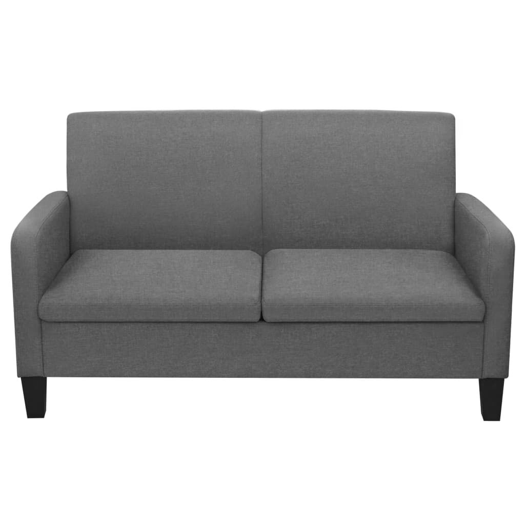 vidaXL Καναπές Διθέσιος Σκούρο Γκρι 135 x 65 x 76 εκ.