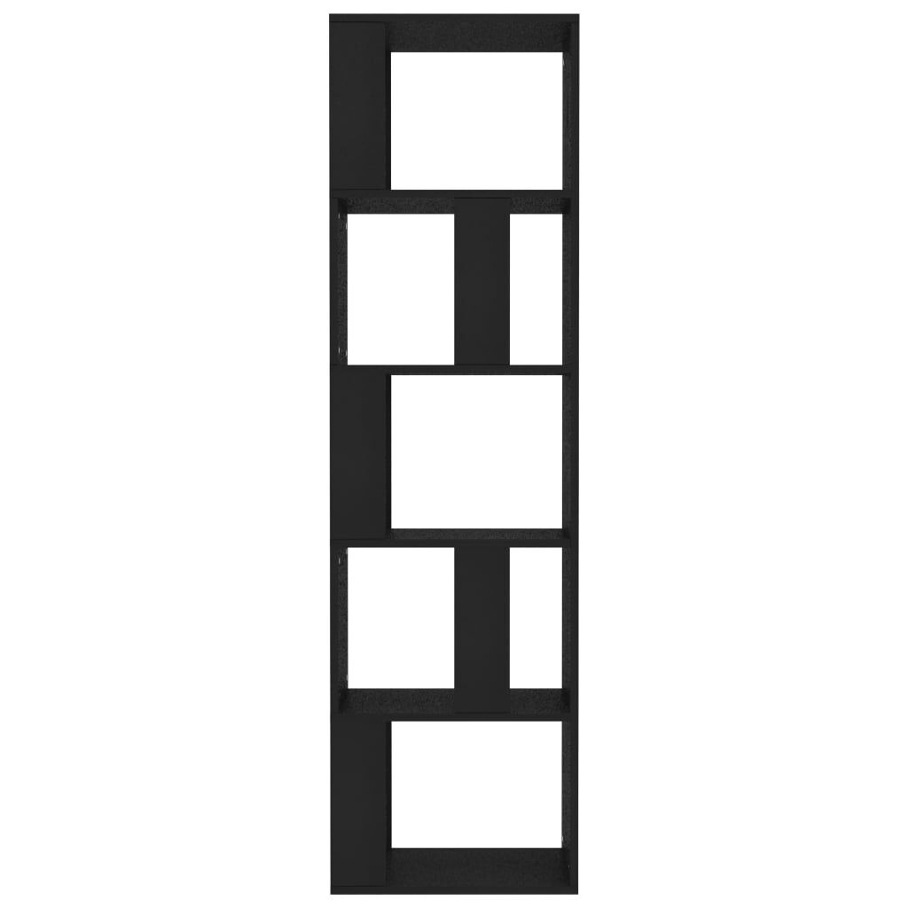 vidaXL Βιβλιοθήκη/Διαχωριστικό Χώρου Μαύρη 45x24x159 εκ. Επεξ. Ξύλο