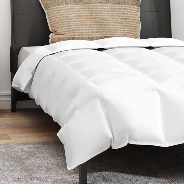 vidaXL Σετ Παπλωμάτων με μαξιλάρι 2 pcs Λευκό 155 x 220 cm Πούπουλο