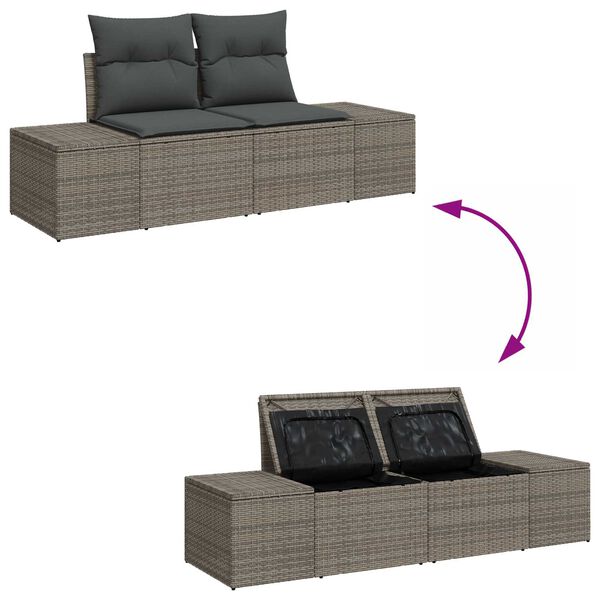 vidaXL Σετ Καναπέ Κήπου 5 pcs Γκρι