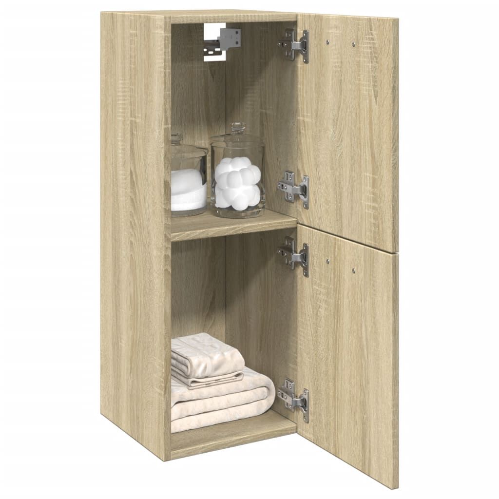 vidaXL Στήλη Μπάνιου Sonoma Δρυς 30 x 30 x 80 εκ. από Επεξ. Ξύλο