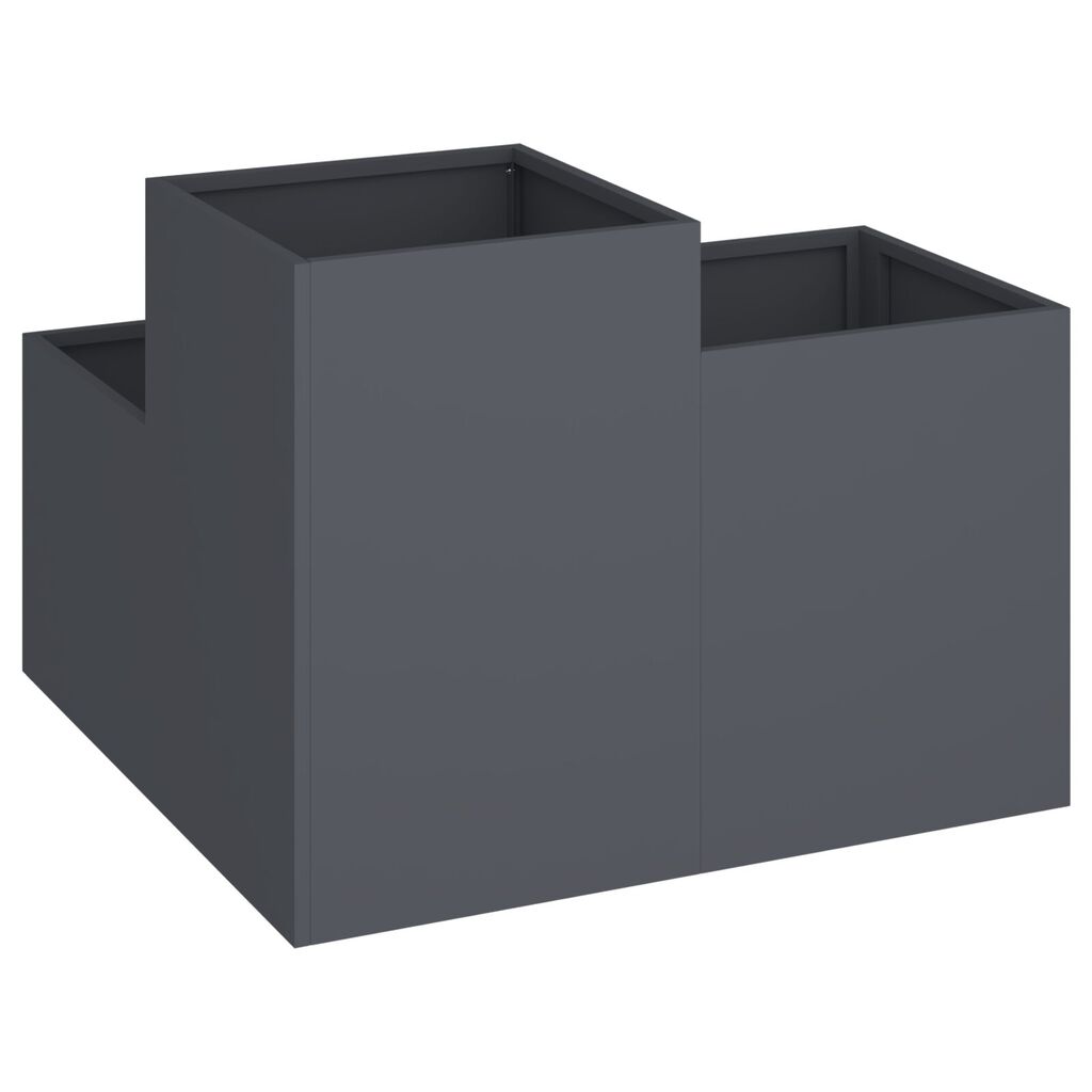 vidaXL Κήπος Γλάστρα 100x100x60 εκ Ανθρακί Χάλυβας