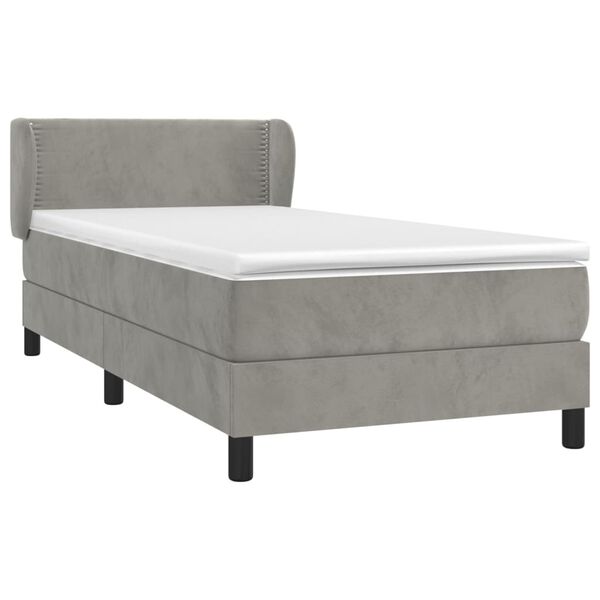 vidaXL &Kappa;&rho;&epsilon;&beta;ά&tau;&iota; Boxspring &mu;&epsilon; &Sigma;&tau;&rho;ώ&mu;&alpha; &Alpha;&nu;&omicron;&iota;&chi;&tau;ό &Gamma;&kappa;&rho;&iota; 90x190 &epsilon;&kappa;. &Beta;&epsilon;&lambda;&omicron;ύ&delta;&iota;&nu;&omicron;