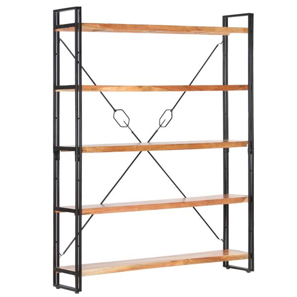 vidaXL Βιβλιοθήκη με 5 Επίπεδα 140 x 30 x 180 εκ. Μασίφ Ξύλο Ακακίας