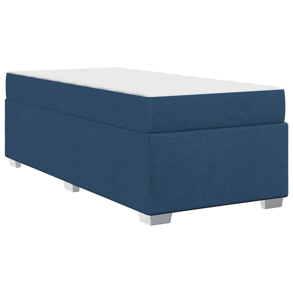 vidaXL Σκελετός Κρεβατιού Μπλε 90 x 190 cm ύφασμα