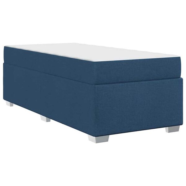 vidaXL Σκελετός Κρεβατιού Μπλε 90 x 190 cm ύφασμα