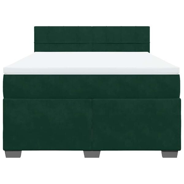 vidaXL &Kappa;&rho;&epsilon;&beta;ά&tau;&iota; Boxspring &mu;&epsilon; &Sigma;&tau;&rho;ώ&mu;&alpha; &Sigma;&kappa;&omicron;ύ&rho;&omicron; &Pi;&rho;ά&sigma;&iota;&nu;&omicron; 140x200&epsilon;&kappa;. &Beta;&epsilon;&lambda;&omicron;ύ&delta;&iota;&nu;&omicron;